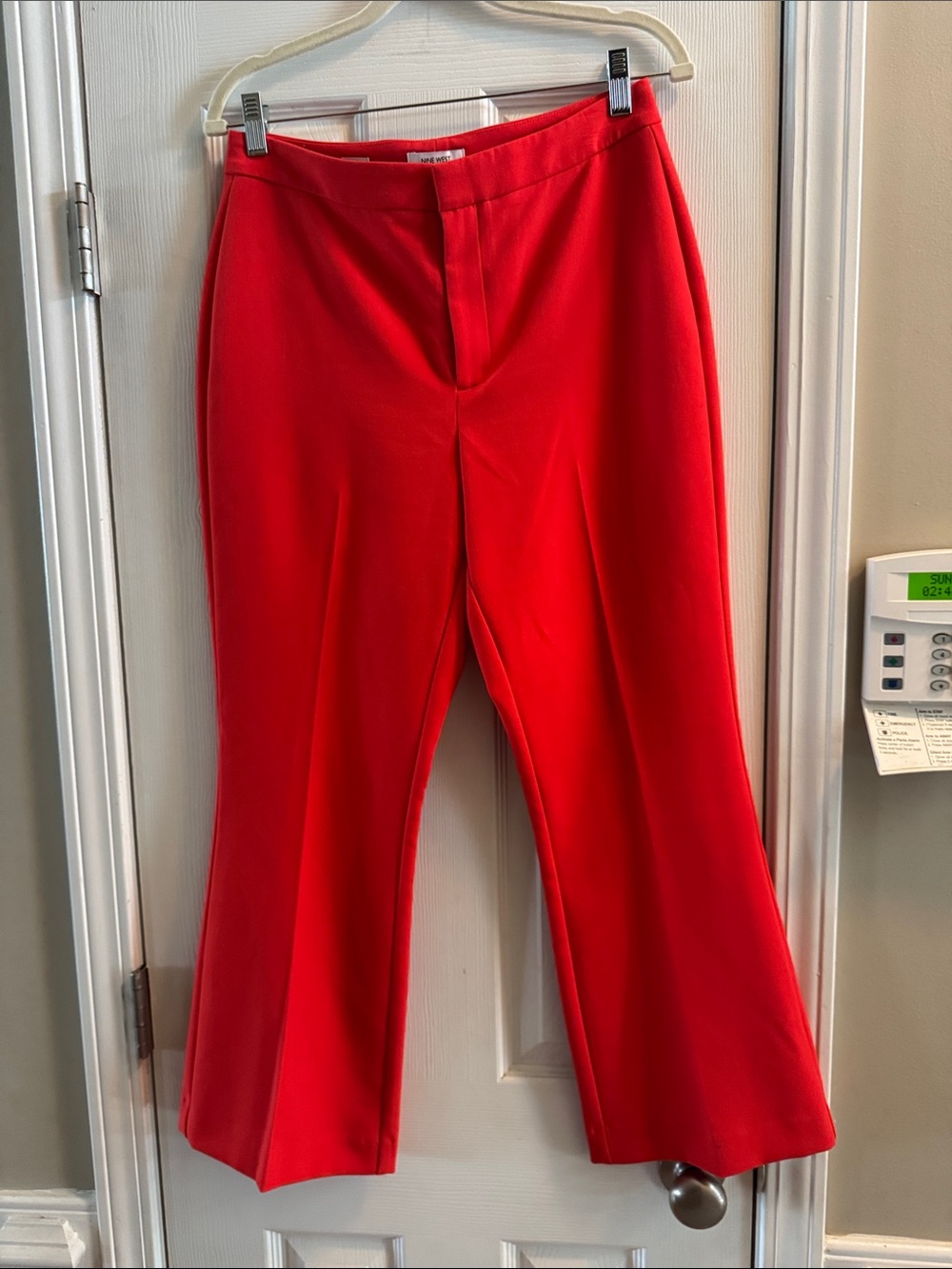 Nine West Bright Red Boot-Cut Stretch Pants